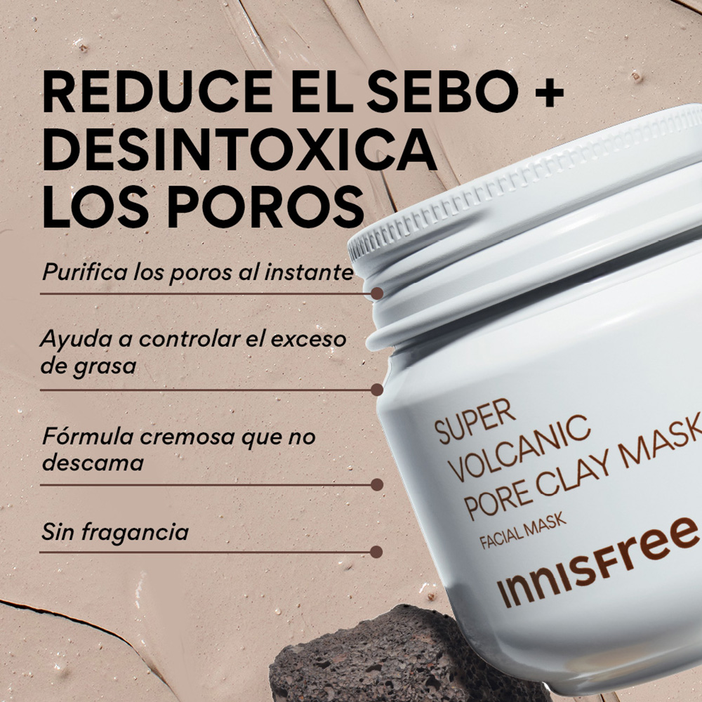 SUPER VOLCANIC PORE DETOXING CLAY MASK WITH AHAS + OIL CONTROL (MASCARILLA DE ARCILLA SUPER VOLC&Aacute;NICA PARA POROS)